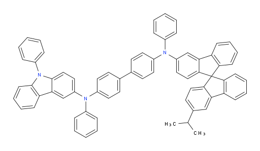 N4-(3'-isopropyl-9,9'-spirobi[fluoren]-3-yl)-N4,N4'-diphenyl-N4'-(9-phenyl-9H-carbazol-3-yl)-[1,1'-biphenyl]-4,4'-diamine