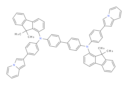 N4,N4'-bis(9,9-dimethyl-9H-fluoren-1-yl)-N4,N4'-bis(4-(indolizin-2-yl)phenyl)-[1,1'-biphenyl]-4,4'-diamine