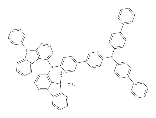 N4,N4-di([1,1'-biphenyl]-4-yl)-N4'-(9,9-dimethyl-9H-fluoren-1-yl)-N4'-(9-phenyl-9H-carbazol-4-yl)-[1,1'-biphenyl]-4,4'-diamine
