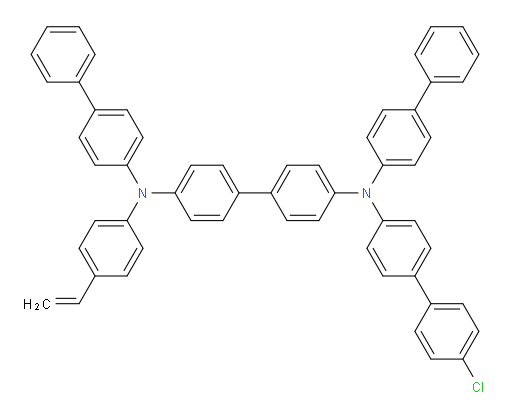 N4,N4'-di([1,1'-biphenyl]-4-yl)-N4-(4'-chloro-[1,1'-biphenyl]-4-yl)-N4'-(4-vinylphenyl)-[1,1'-biphenyl]-4,4'-diamine