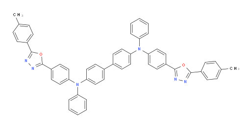 N4,N4'-diphenyl-N4,N4'-bis(4-(5-(p-tolyl)-1,3,4-oxadiazol-2-yl)phenyl)-[1,1'-biphenyl]-4,4'-diamine