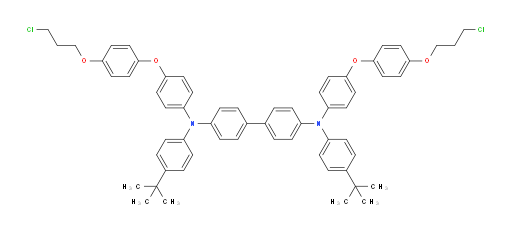 N4,N4'-bis(4-(tert-butyl)phenyl)-N4,N4'-bis(4-(4-(3-chloropropoxy)phenoxy)phenyl)-[1,1'-biphenyl]-4,4'-diamine