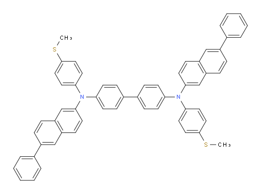 N4,N4'-bis(4-(methylthio)phenyl)-N4,N4'-bis(6-phenylnaphthalen-2-yl)-[1,1'-biphenyl]-4,4'-diamine