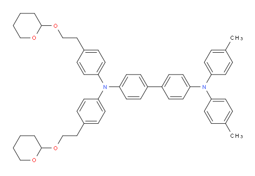 N4,N4-bis(4-(2-((tetrahydro-2H-pyran-2-yl)oxy)ethyl)phenyl)-N4',N4'-di-p-tolyl-[1,1'-biphenyl]-4,4'-diamine