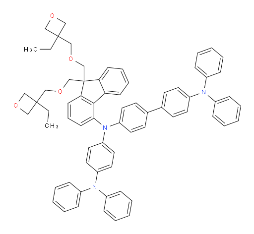N4-(9,9-bis(((3-ethyloxetan-3-yl)methoxy)methyl)-9H-fluoren-4-yl)-N4-(4-(diphenylamino)phenyl)-N4',N4'-diphenyl-[1,1'-biphenyl]-4,4'-diamine
