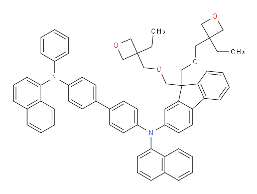 N4-(9,9-bis(((3-ethyloxetan-3-yl)methoxy)methyl)-9H-fluoren-2-yl)-N4,N4'-di(naphthalen-1-yl)-N4'-phenyl-[1,1'-biphenyl]-4,4'-diamine