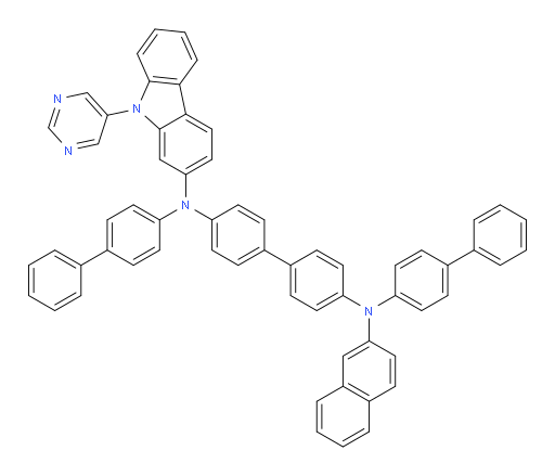 N4,N4'-di([1,1'-biphenyl]-4-yl)-N4-(naphthalen-2-yl)-N4'-(9-(pyrimidin-5-yl)-9H-carbazol-2-yl)-[1,1'-biphenyl]-4,4'-diamine