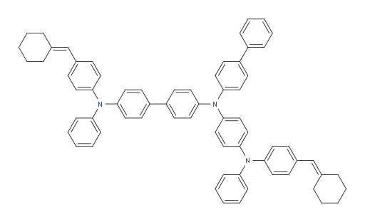 N4-([1,1'-biphenyl]-4-yl)-N4'-(4-(cyclohexylidenemethyl)phenyl)-N4-(4-((4-(cyclohexylidenemethyl)phenyl)(phenyl)amino)phenyl)-N4'-phenyl-[1,1'-biphenyl]-4,4'-diamine