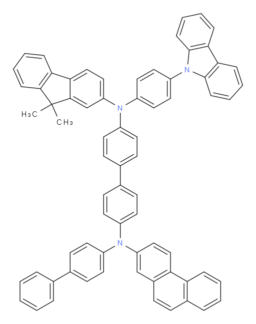 N4-(4-(9H-carbazol-9-yl)phenyl)-N4'-([1,1'-biphenyl]-4-yl)-N4-(9,9-dimethyl-9H-fluoren-2-yl)-N4'-(phenanthren-2-yl)-[1,1'-biphenyl]-4,4'-diamine