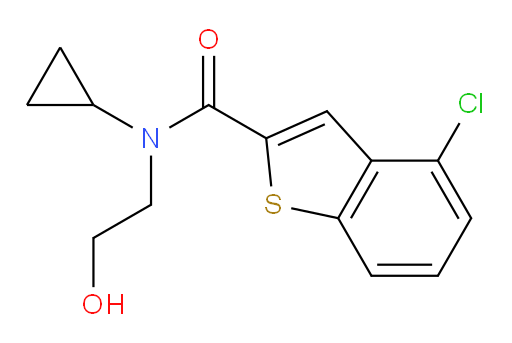 4-chloro-N-cyclopropyl-N-(2-hydroxyethyl)benzo[b]thiophene-2-carboxamide