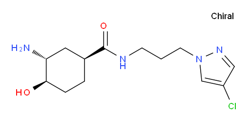 (1S,3R,4R)-3-amino-N-(3-(4-chloro-1H-pyrazol-1-yl)propyl)-4-hydroxycyclohexanecarboxamide