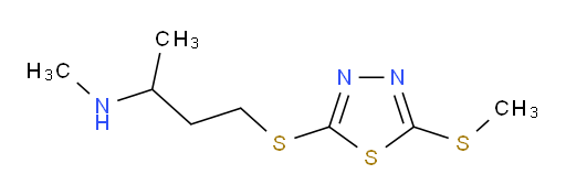 N-methyl-4-((5-(methylthio)-1,3,4-thiadiazol-2-yl)thio)butan-2-amine