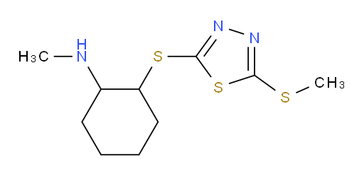 N-methyl-2-((5-(methylthio)-1,3,4-thiadiazol-2-yl)thio)cyclohexanamine