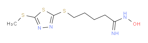 N-hydroxy-5-((5-(methylthio)-1,3,4-thiadiazol-2-yl)thio)pentanimidamide