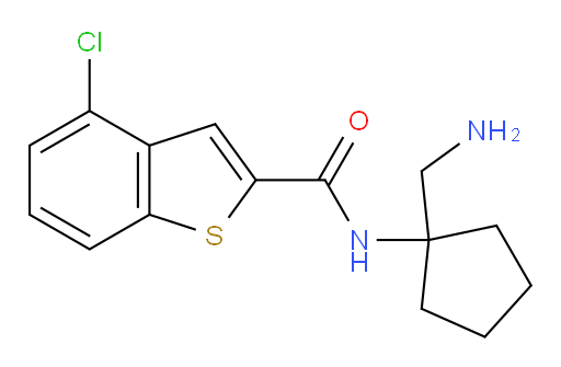 N-(1-(aminomethyl)cyclopentyl)-4-chlorobenzo[b]thiophene-2-carboxamide