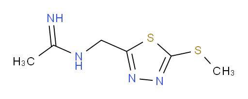 N-((5-(methylthio)-1,3,4-thiadiazol-2-yl)methyl)acetimidamide
