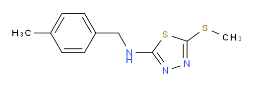 N-(4-methylbenzyl)-5-(methylthio)-1,3,4-thiadiazol-2-amine