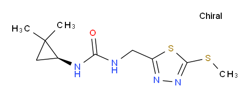 (S)-1-(2,2-dimethylcyclopropyl)-3-((5-(methylthio)-1,3,4-thiadiazol-2-yl)methyl)urea