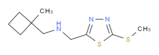 1-(1-methylcyclobutyl)-N-((5-(methylthio)-1,3,4-thiadiazol-2-yl)methyl)methanamine