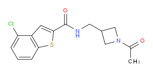 N-((1-acetylazetidin-3-yl)methyl)-4-chlorobenzo[b]thiophene-2-carboxamide