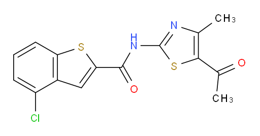 N-(5-acetyl-4-methylthiazol-2-yl)-4-chlorobenzo[b]thiophene-2-carboxamide
