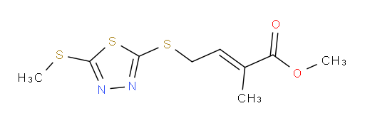 (E)-methyl 2-methyl-4-((5-(methylthio)-1,3,4-thiadiazol-2-yl)thio)but-2-enoate