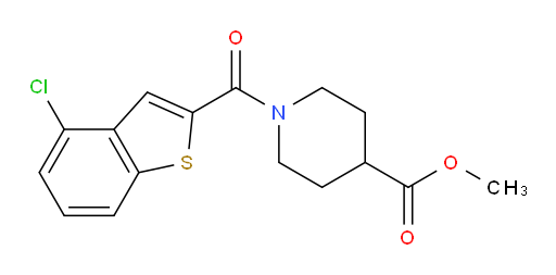 methyl 1-(4-chlorobenzo[b]thiophene-2-carbonyl)piperidine-4-carboxylate