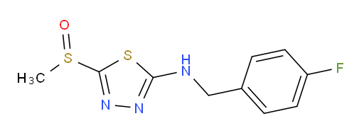 N-(4-fluorobenzyl)-5-(methylsulfinyl)-1,3,4-thiadiazol-2-amine