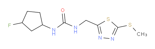 1-(3-fluorocyclopentyl)-3-((5-(methylthio)-1,3,4-thiadiazol-2-yl)methyl)urea