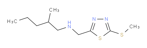 2-methyl-N-((5-(methylthio)-1,3,4-thiadiazol-2-yl)methyl)pentan-1-amine