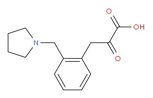 2-oxo-3-(2-(pyrrolidin-1-ylmethyl)phenyl)propanoic acid