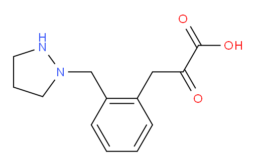 2-oxo-3-(2-(pyrazolidin-1-ylmethyl)phenyl)propanoic acid