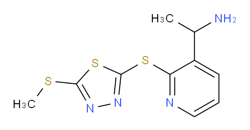 1-(2-((5-(methylthio)-1,3,4-thiadiazol-2-yl)thio)pyridin-3-yl)ethanamine