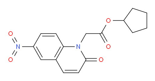 cyclopentyl 2-(6-nitro-2-oxoquinolin-1(2H)-yl)acetate
