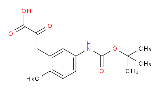 3-(5-((tert-butoxycarbonyl)amino)-2-methylphenyl)-2-oxopropanoic acid