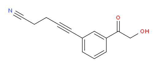 5-(3-(2-hydroxyacetyl)phenyl)pent-4-ynenitrile