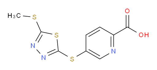 5-((5-(methylthio)-1,3,4-thiadiazol-2-yl)thio)picolinic acid