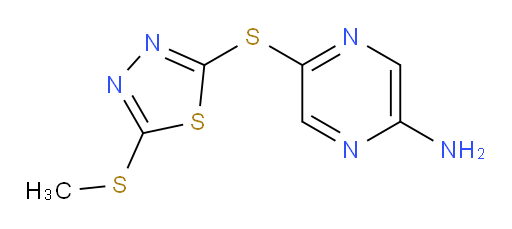 5-((5-(methylthio)-1,3,4-thiadiazol-2-yl)thio)pyrazin-2-amine