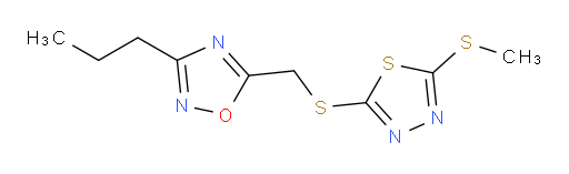 5-(((5-(methylthio)-1,3,4-thiadiazol-2-yl)thio)methyl)-3-propyl-1,2,4-oxadiazole