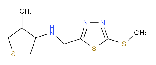 4-methyl-N-((5-(methylthio)-1,3,4-thiadiazol-2-yl)methyl)tetrahydrothiophen-3-amine