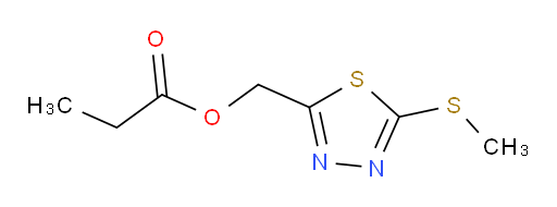 (5-(methylthio)-1,3,4-thiadiazol-2-yl)methyl propionate