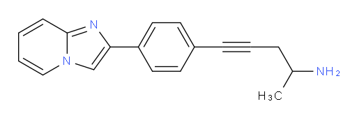 5-(4-(imidazo[1,2-a]pyridin-2-yl)phenyl)pent-4-yn-2-amine