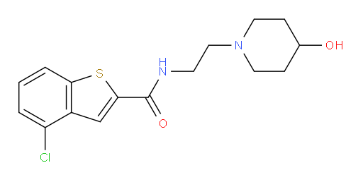 4-chloro-N-(2-(4-hydroxypiperidin-1-yl)ethyl)benzo[b]thiophene-2-carboxamide