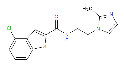 4-chloro-N-(2-(2-methyl-1H-imidazol-1-yl)ethyl)benzo[b]thiophene-2-carboxamide