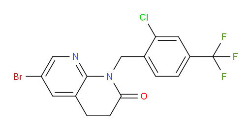 6-bromo-1-(2-chloro-4-(trifluoromethyl)benzyl)-3,4-dihydro-1,8-naphthyridin-2(1H)-one