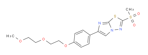 6-(4-(2-(2-methoxyethoxy)ethoxy)phenyl)-2-(methylsulfonyl)imidazo[2,1-b][1,3,4]thiadiazole