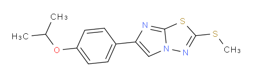 6-(4-isopropoxyphenyl)-2-(methylthio)imidazo[2,1-b][1,3,4]thiadiazole