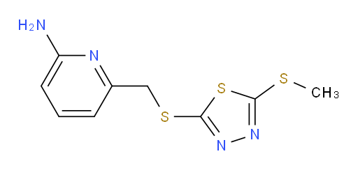 6-(((5-(methylthio)-1,3,4-thiadiazol-2-yl)thio)methyl)pyridin-2-amine