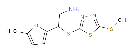 2-(5-methylfuran-2-yl)-2-((5-(methylthio)-1,3,4-thiadiazol-2-yl)thio)ethanamine