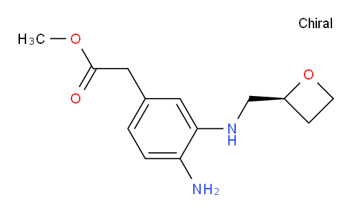 (S)-methyl 2-(4-amino-3-((oxetan-2-ylmethyl)amino)phenyl)acetate